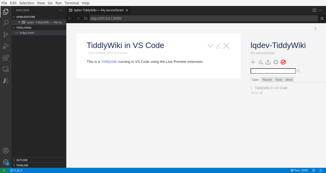 lqdev TiddlyWiki Main Page